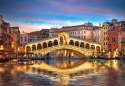 Puzzle 1000 elementów - Wenecja most Rialto w nocy Castor
