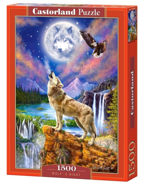Puzzle 1500 elementów - Noc wilka Castor
