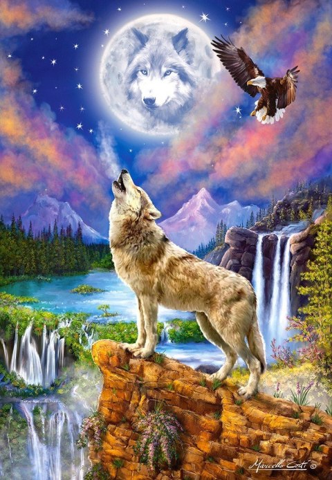 Puzzle 1500 elementów - Noc wilka Castor
