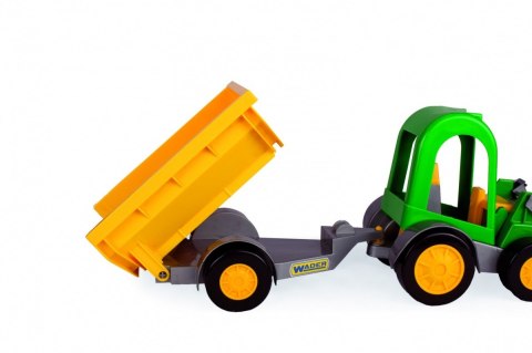 Traktor ładowarka z przyczepą Farmer 41 cm w pudełku Wader
