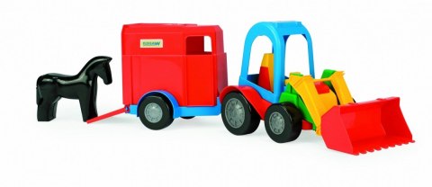 Traktor ładowarka z przyczepą na konia 41 cm folia Wader