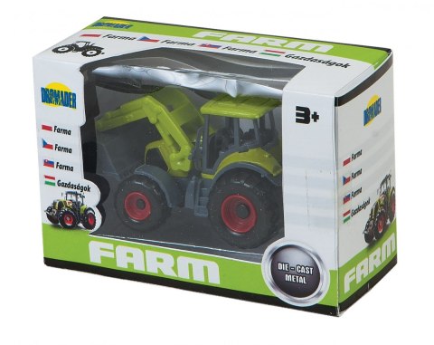 Traktor metalowy w pudełku Dromader