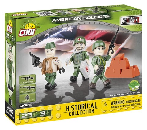 Klocki Mała Armia Amerykanie - 3 figurki z akcesoriami Cobi Klocki
