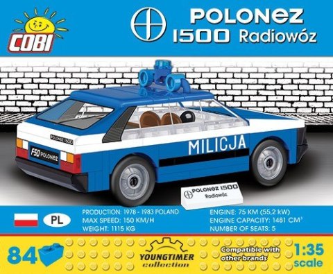 Klocki Youngtimer Collection FSO Polonez 1500 Radiowoz Cobi Klocki