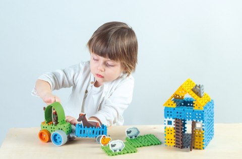 Klocki konstrukcyjne Mini Waffle Rolnik Zestaw Duży Marioinex