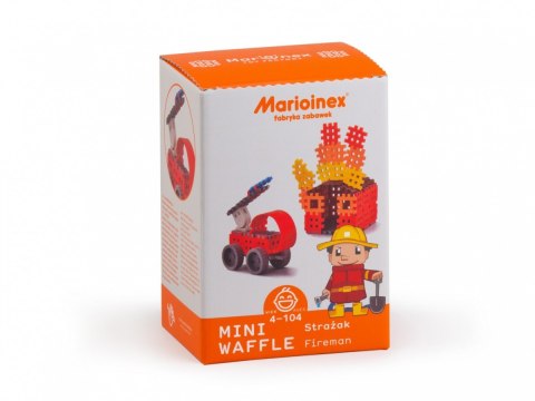 Klocki konstrukcyjne Mini Waffle Strażak Zestaw Średni Marioinex