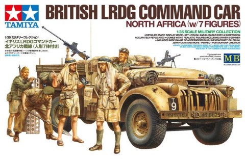 Model plastikowy Brytyjski pojazd dowodzenia LRDG w Afryce Północnej 1/35 + 7 figurek Tamiya