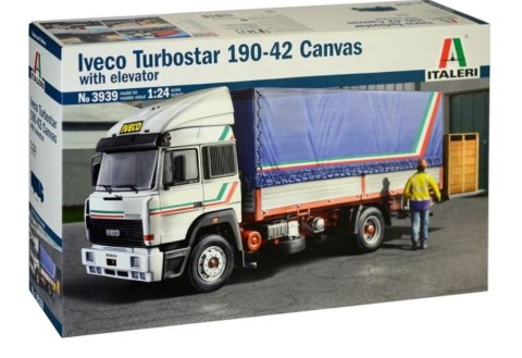 Model plastikowy Iveco Turbostar 190.42 Canvas Trailer Italeri