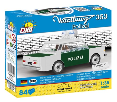 Klocki Cars Wartburg 353 Polizei Cobi Klocki