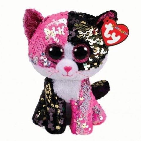 Maskotka TY Beanie Boos Flippables Cekinowy Kot 15 cm Meteor