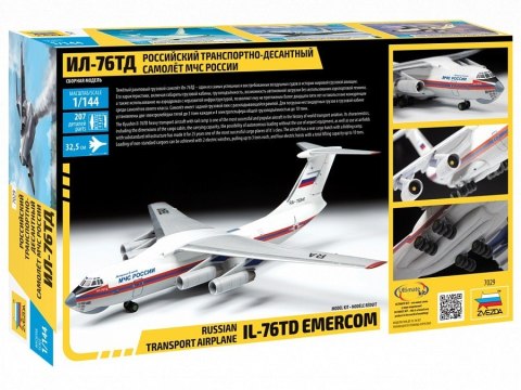Model plastikowy IL-76TD Emercom rosyjski samolot transportowy Zvezda