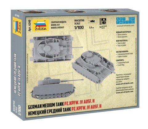 Model plastikowy Panzer IV Ausf.H niemecki czołg WWII Zvezda