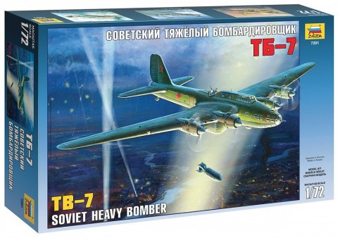 Model plastikowy TB-7 Radziecki ciężki bombowiec WWII Zvezda
