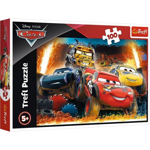 Puzzle 100 elementĂłw - Auta 3, Ekstremalny wyĹcig Trefl