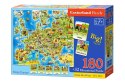 Puzzle 180 elementów Mapa Europy Castor