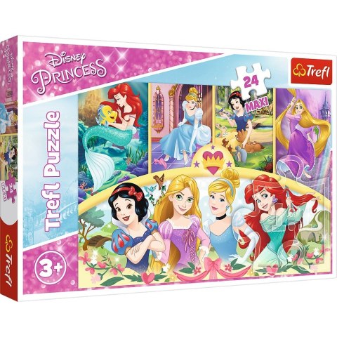 Puzzle 24 elementy Maxi - KsiÄĹźniczki Disneya, Magia wspomnieĹ Trefl