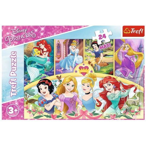 Puzzle 24 elementy Maxi - KsiÄĹźniczki Disneya, Magia wspomnieĹ Trefl