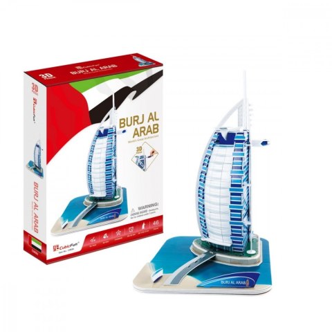 Puzzle 3D Wieżowiec Burj Al Arab 46 elementów Cubic Fun