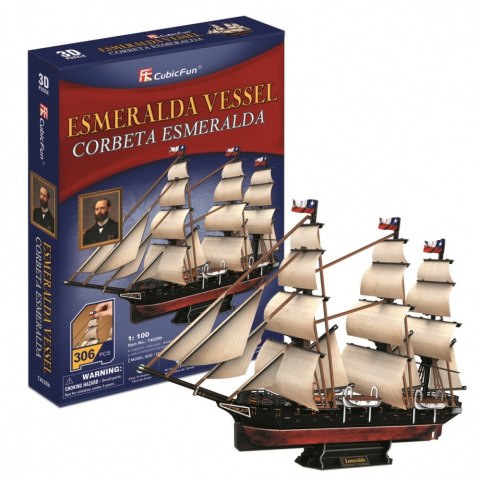 Puzzle 3D Żaglowiec Esmeralda Cubic Fun