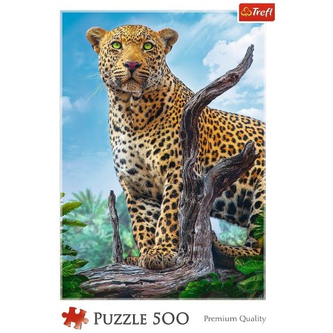 Puzzle 500 elementów - Dziki lampart Trefl