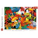 Puzzle 500 elementów - Kolorowe ptaki Trefl