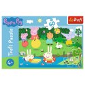 Puzzle 60 elementów - Świnka Peppa, Wakacyjna zabawa Trefl
