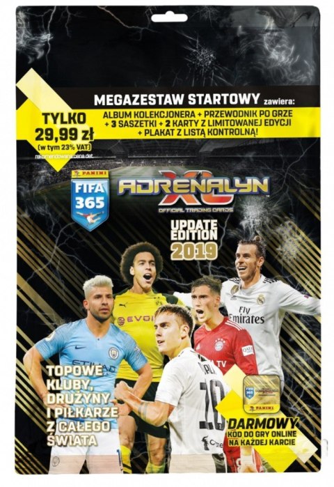 Karty Update FIFA 365 2019 Megazestaw startowy Panini Kolekcja