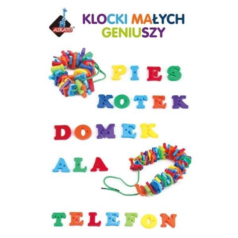 Klocki Alfabet 140 elementów ASKATO