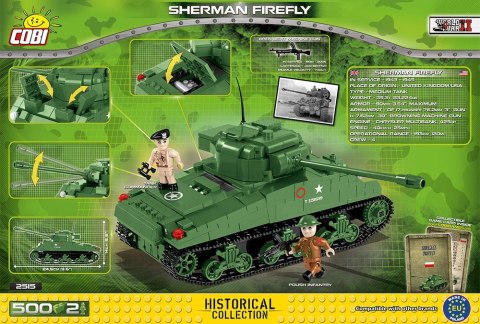 Klocki Historical Collection Sherman Firefly - amerykański czołg średni Cobi Klocki