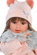 Lalka Leti brunetka różowa sukienka 54027 40 cm Llorens