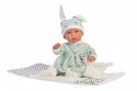 Lalka bobas płacząca Mimi biały kocyk 74054 42 cm Llorens