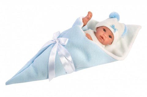 Lalka bobas płacząca błękitny rożek 63631 37cm Llorens