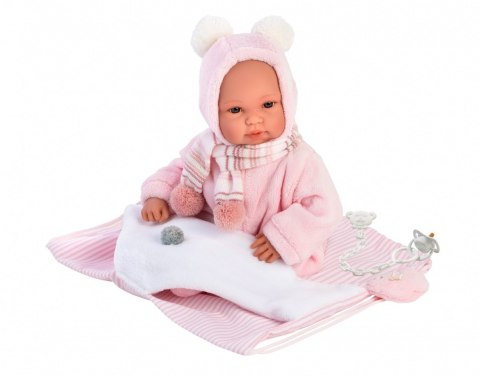 Lalka bobas płacząca w kombinezonie 63634 36 cm Llorens