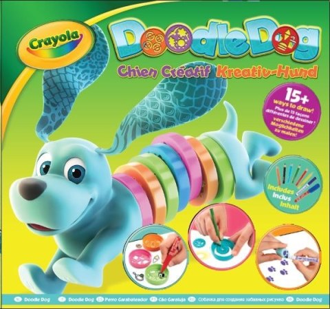 Pies z szablonami do rysowania Crayola