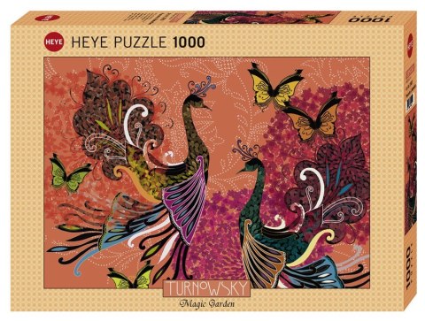 Puzzle 1000 elementów - Pawie i motyle Heye