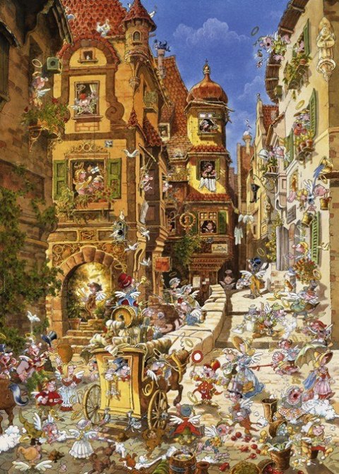 Puzzle 1000 elementów - Romantyczne miasto, dzień Heye