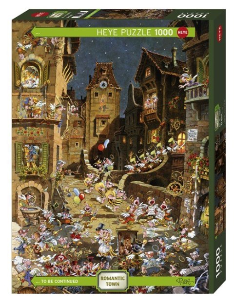 Puzzle 1000 elementów - Romantyczne miasto, noc Heye