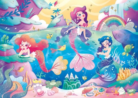 Puzzle 104 elementy Under the Sea z brokatem Clementoni