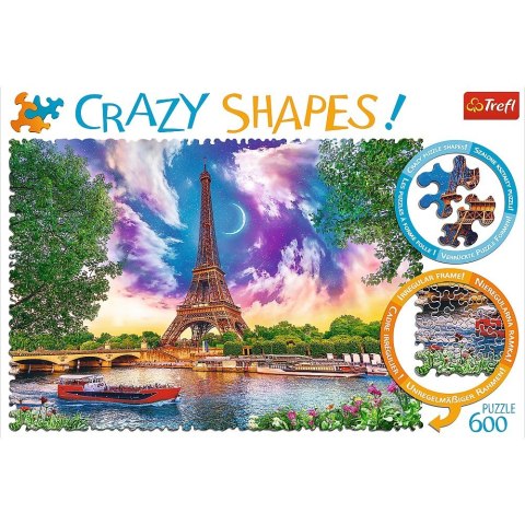 Puzzle 600 elementów Crazy Shapes - Niebo nad Paryżem Trefl