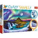 Puzzle 600 elementów Crazy Shapes - Zorza nad Islandią Trefl