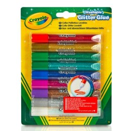 Klej kolorowy brokatowy 9 sztuk Crayola Goliath