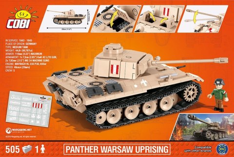 Klocki World of Tanks PzKpfw. V Panther - czołg powstańczy Cobi Klocki