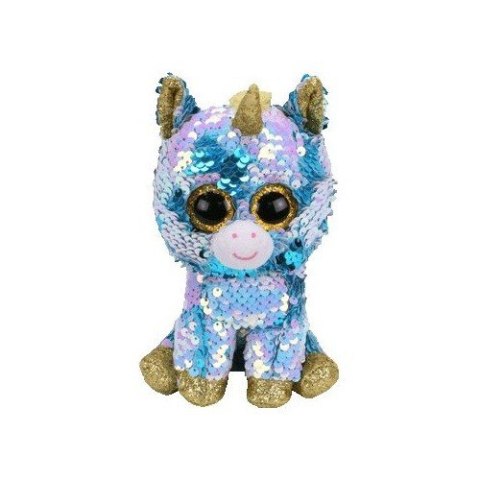 Maskotka TY Beanie Boos Flippables Cekinowy jednorożec 42 cm Meteor