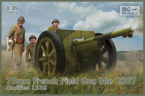 Model plastikowy 75mm francuska armata polowa Mle 1897 modyfikowana 1938 Ibg