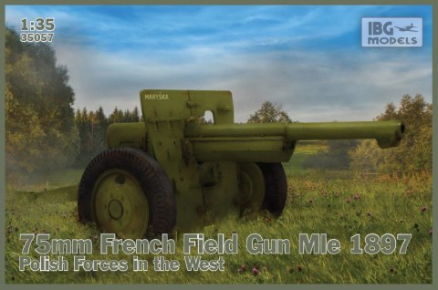 Model plastikowy 75mm francuska armata polowa Mle 1897 polskie siły na Zachodzie Ibg