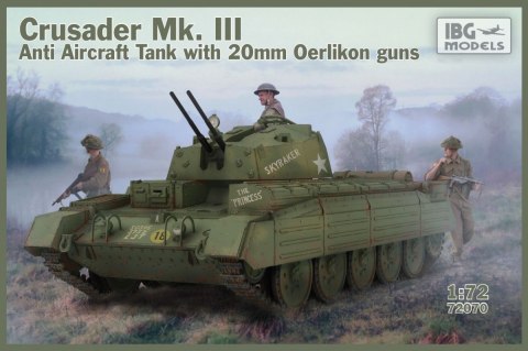 Model plastikowy Crusader Mk.III Czołg z działkiem przeciwlotniczym Ibg
