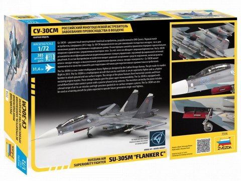Model plastikowy Rosyjski myśliwiec Sukhoi SU-30 SM Zvezda