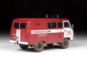 Model plastikowy UAZ 3909 Samochód strażacki Zvezda