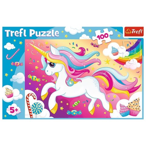 Puzzle 100 elementĂłw - PiÄkny jednoroĹźec Trefl