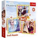 Puzzle 3w1 Kraina Lodu 2, Moc Anny i Elsy Trefl